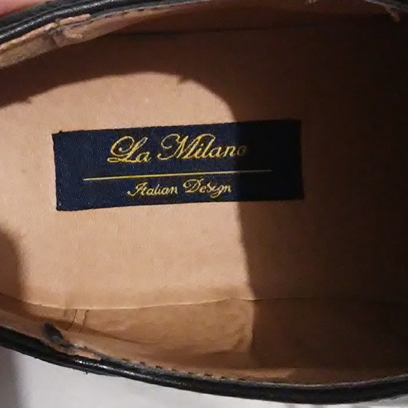 SALE Mens La Milano Italian Design Leather Shoes - Picture 5 of 8